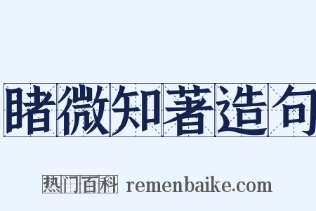 睹微知著造句是什么意思的图片